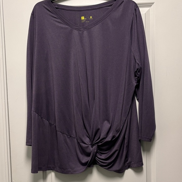 Xersion Purple Twist Front Blouse - Picture 1 of 4
